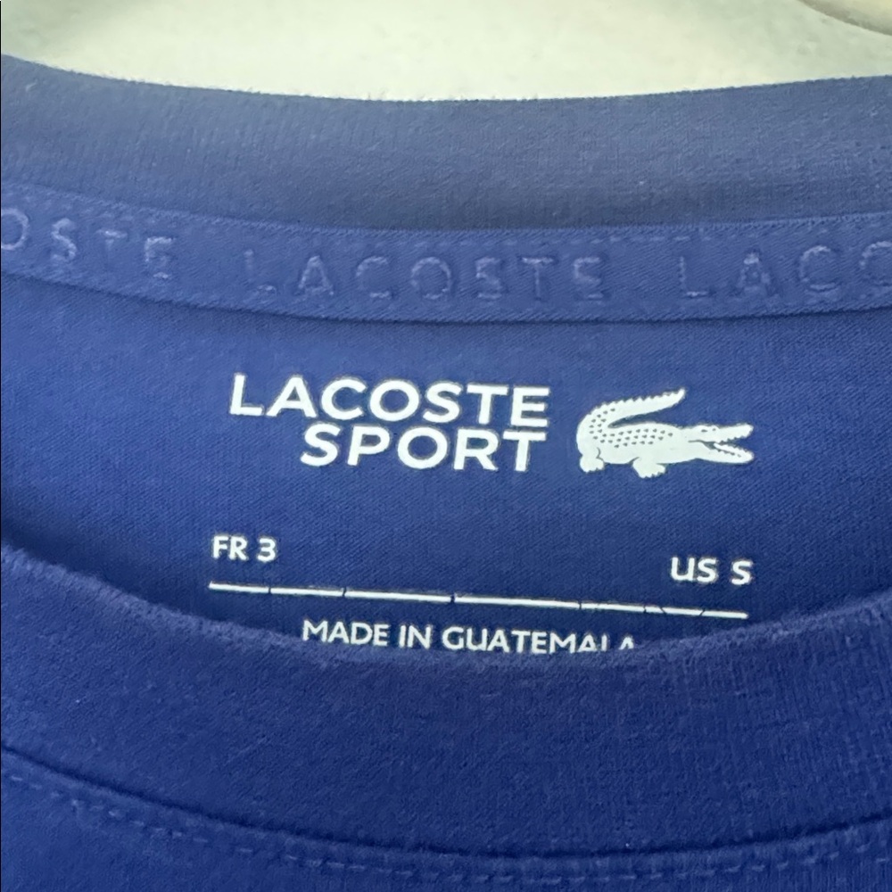 Lacoste Blue T-Shirt with Tennis Graphic - Picture 2 of 4